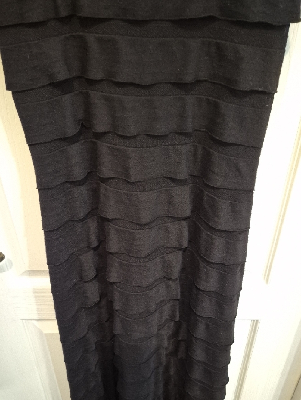 Max Studio Black Ruffle-Tier Scoop Neck Maxi Dress - Picture 5 of 9